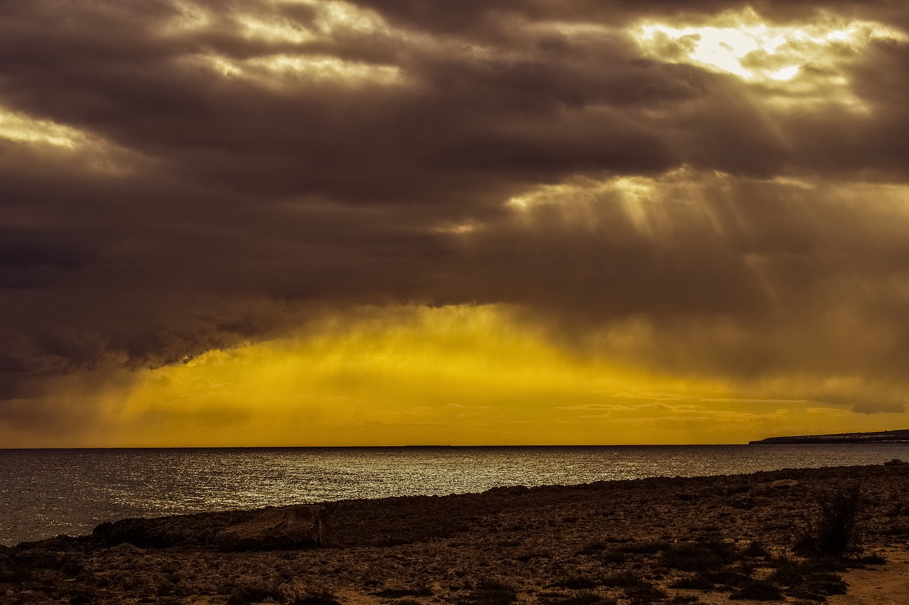 coast rocky sky free photo