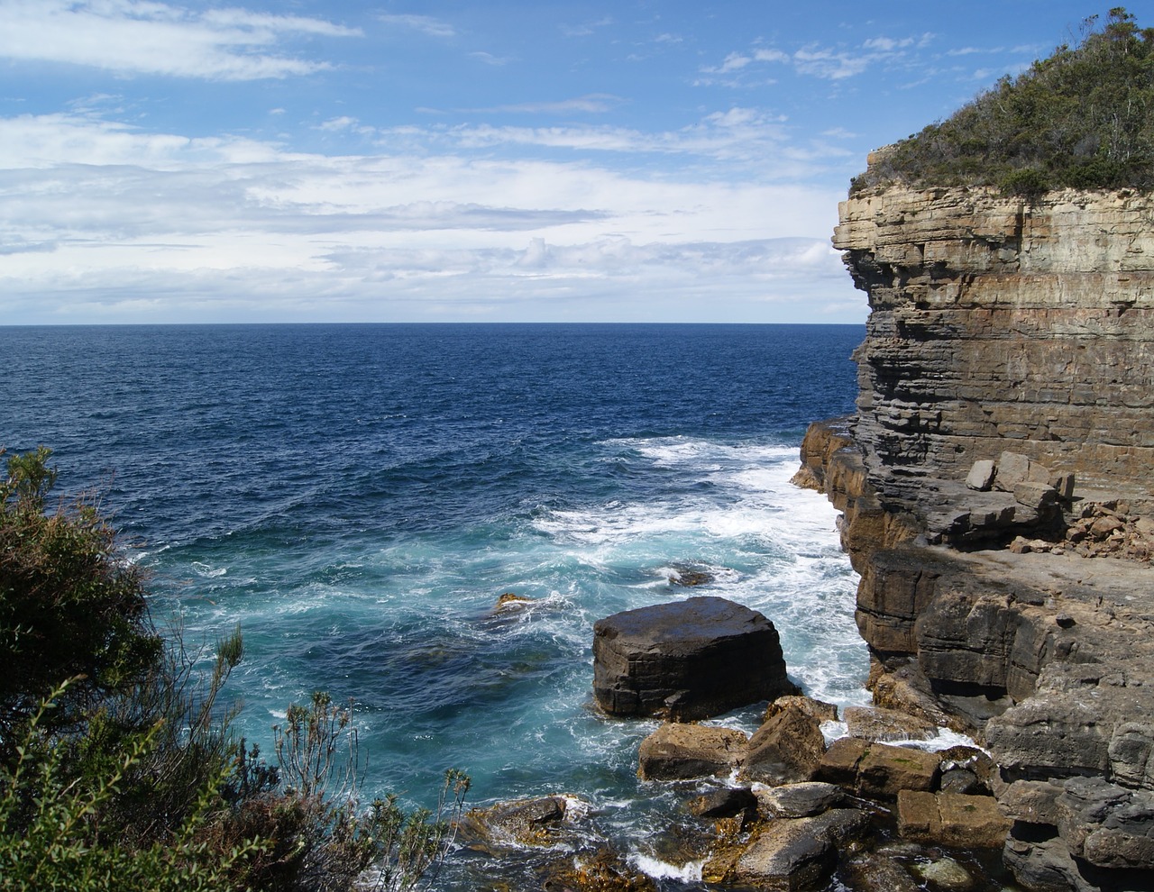 coast cliff ocean free photo