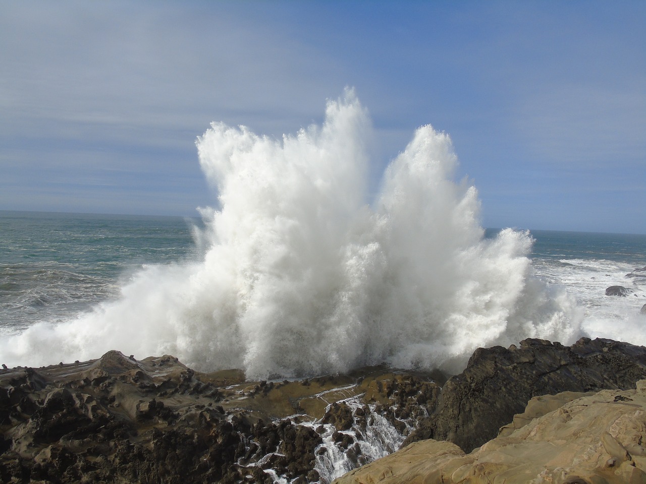 coast wave water free photo