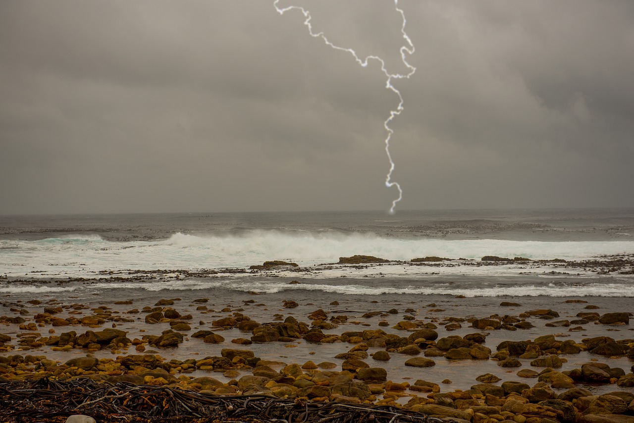 coast  flashes  sea free photo