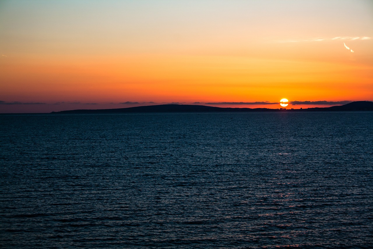 coast sea sunset free photo
