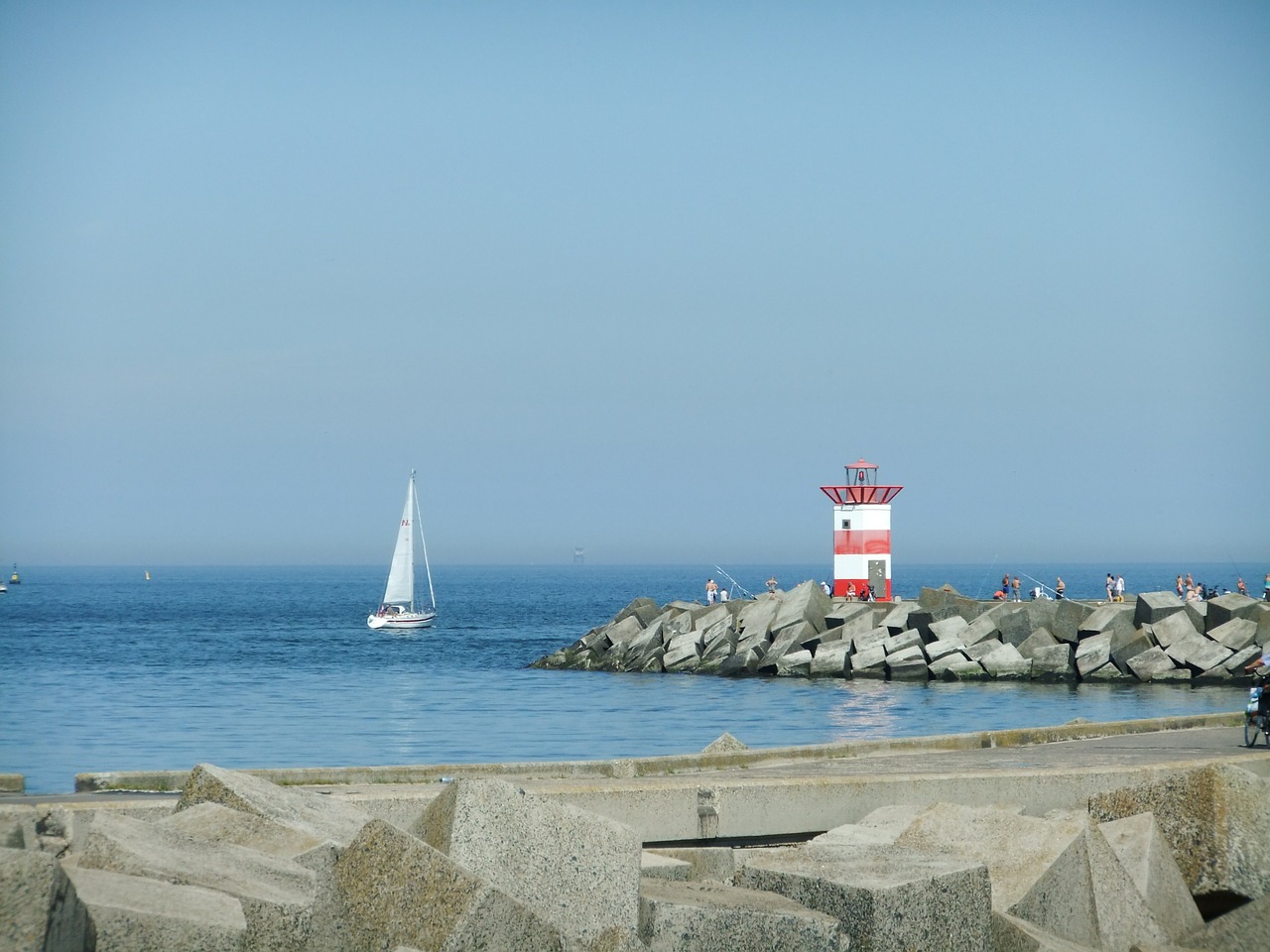 coast lighthouse sea free photo