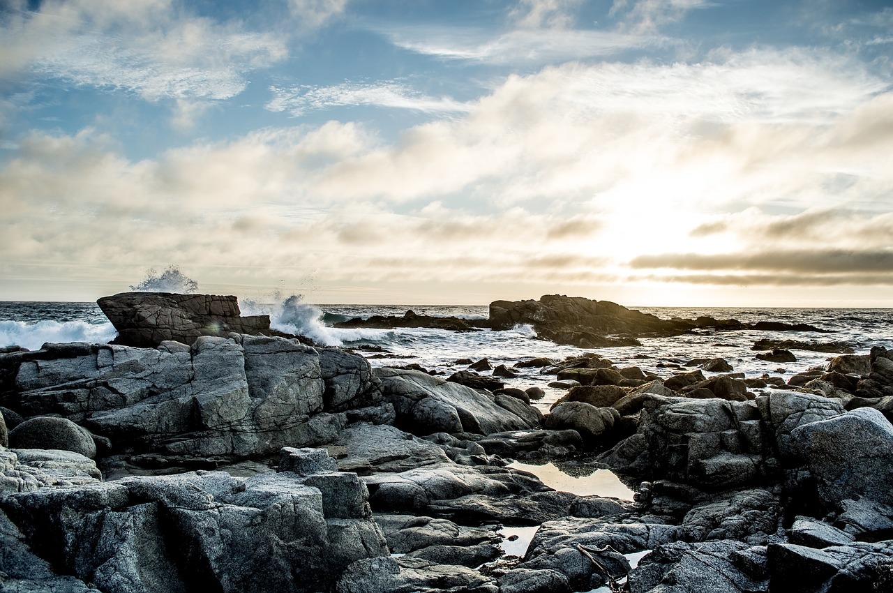 coast shore stones free photo