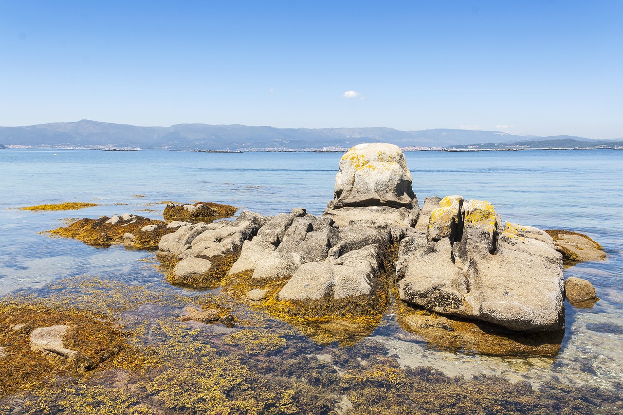 coast rocks arousa island free photo