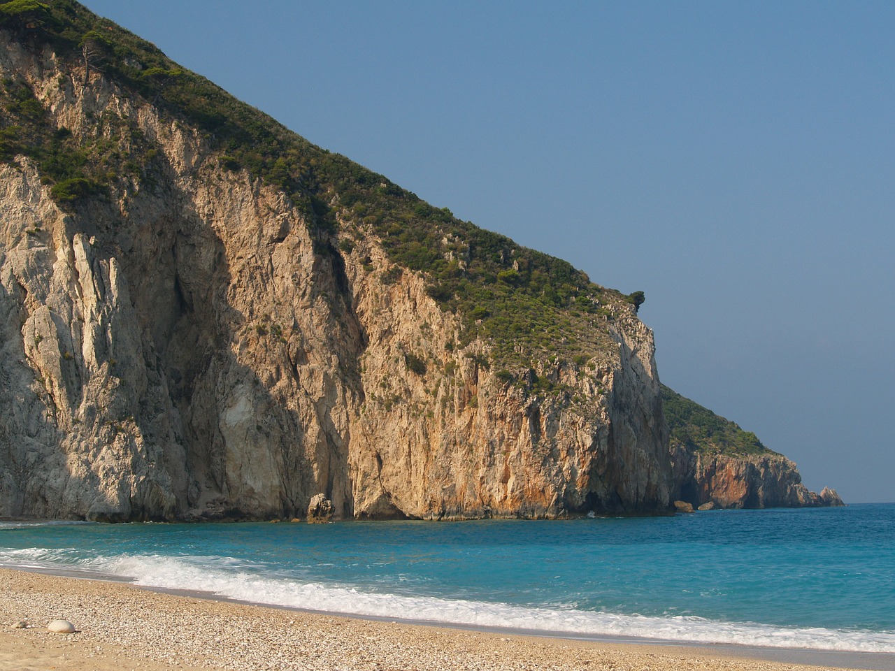 coast greece rocks free photo