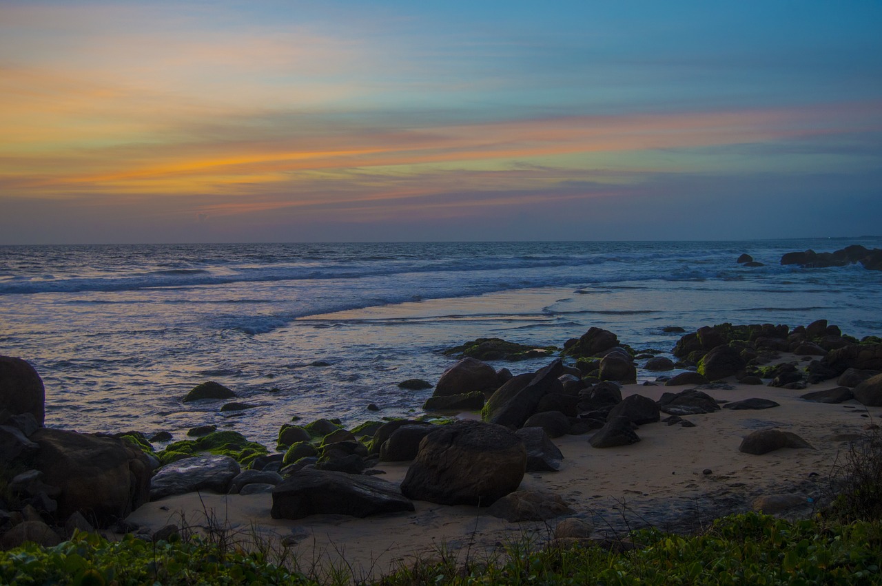 coast shore stones free photo