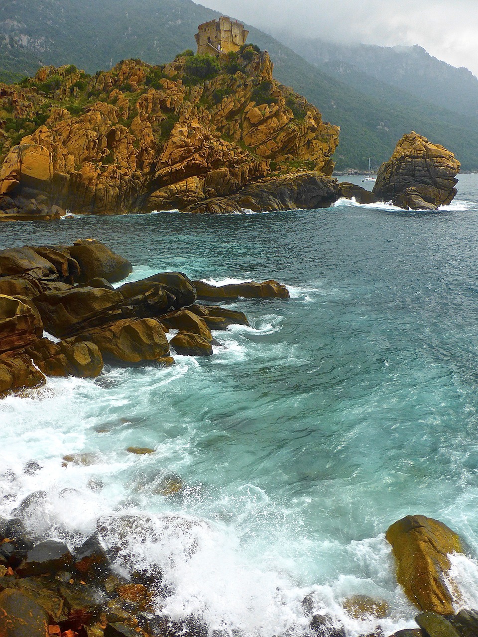 coast corsica sea free photo