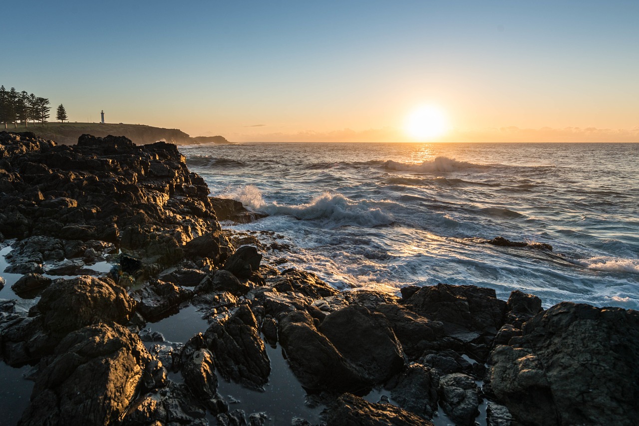 coast shore sunset free photo