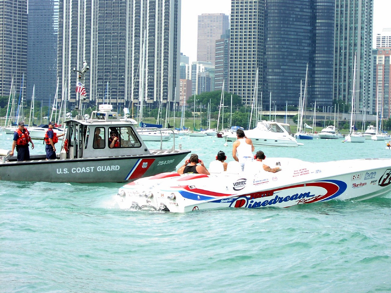 coast guard patrol leisure boat free photo