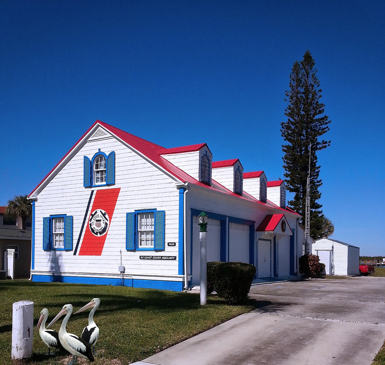 coast guard  blue sky  landscape free photo