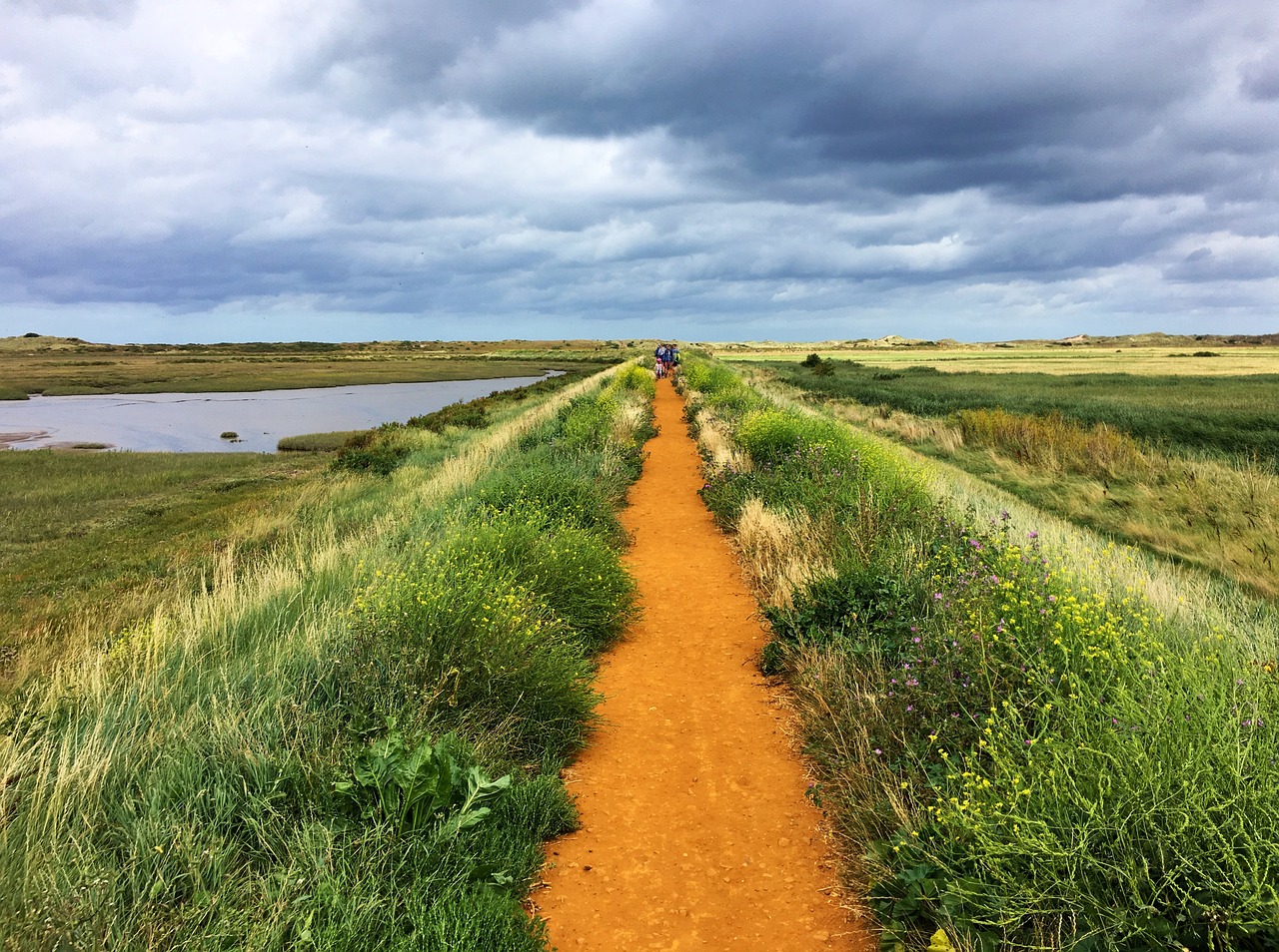 coast path marshes norfolk free photo