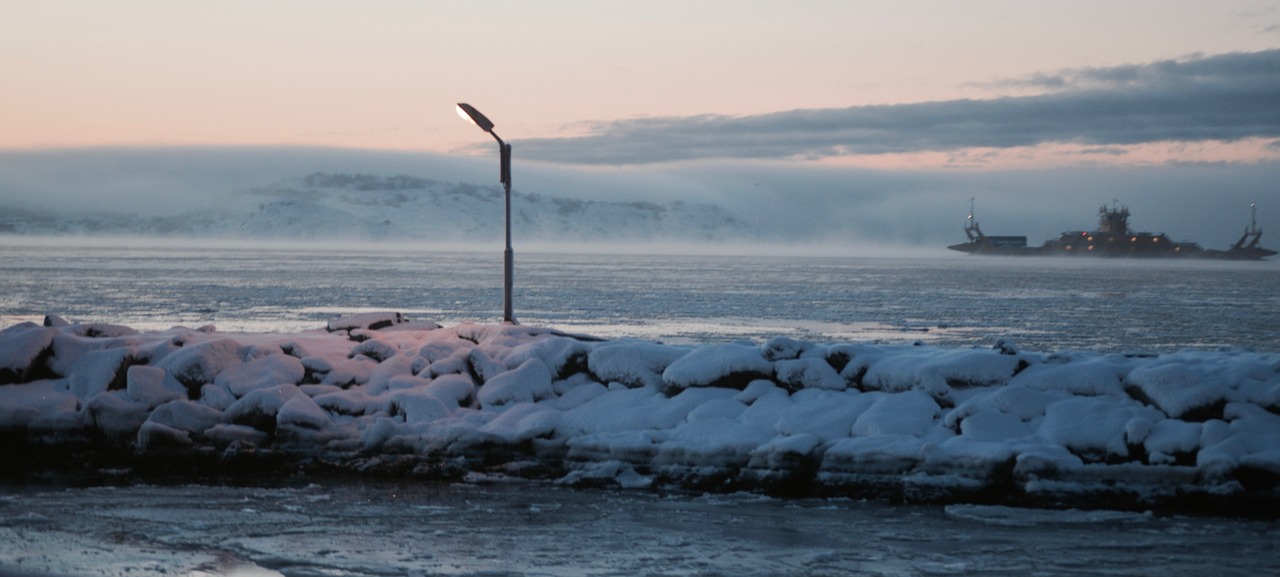 coastal winter ferry free photo