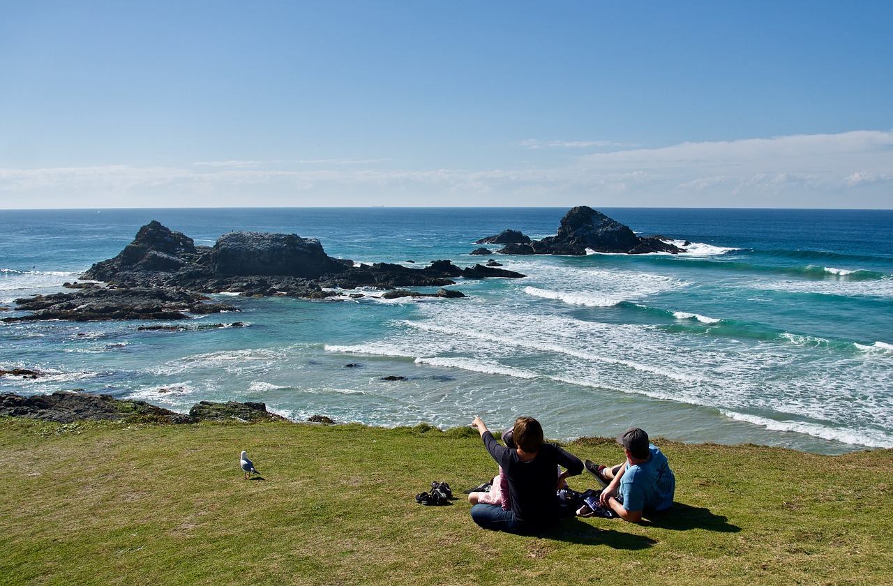 coastal  family  resting free photo