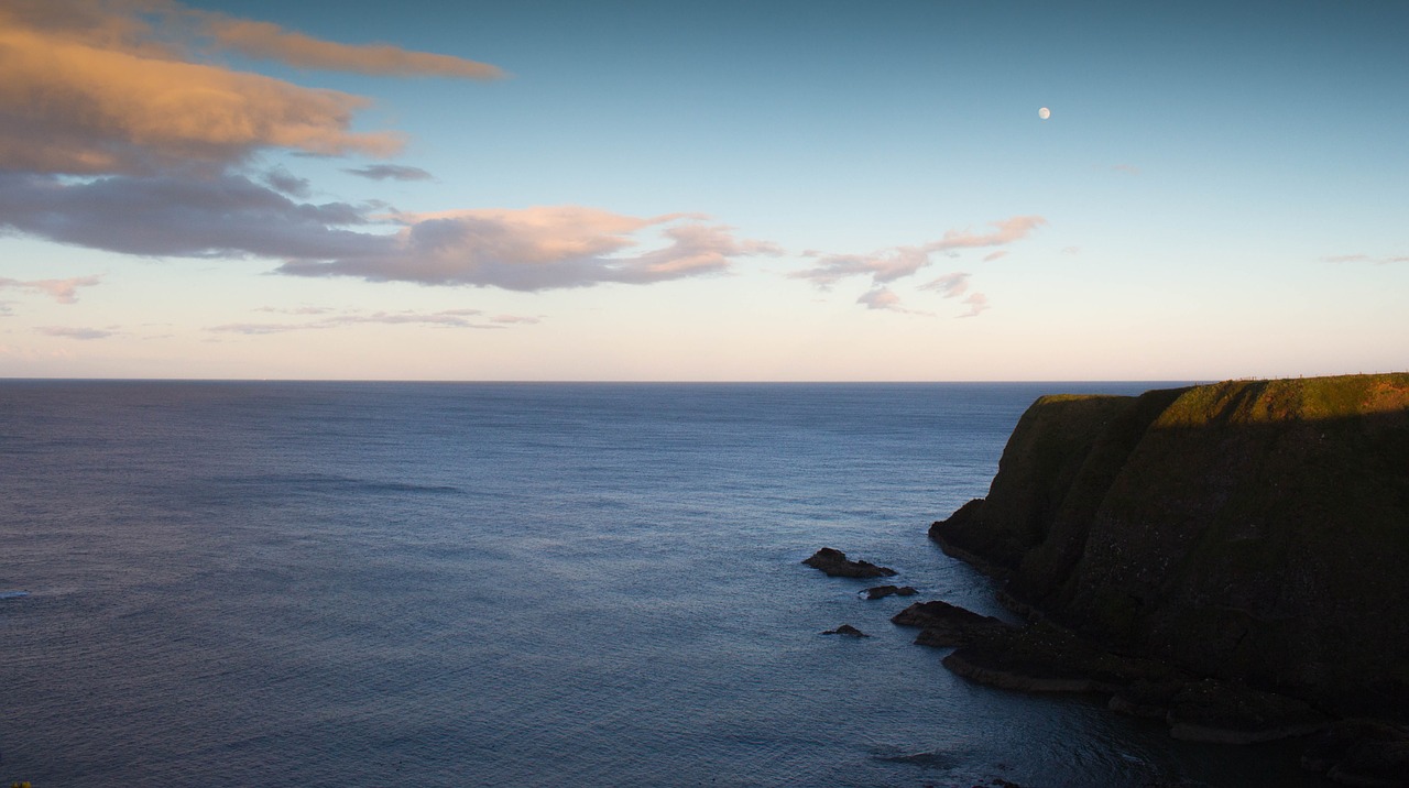 coastal view moon free photo