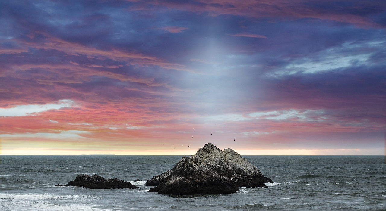 coastline sky water free photo