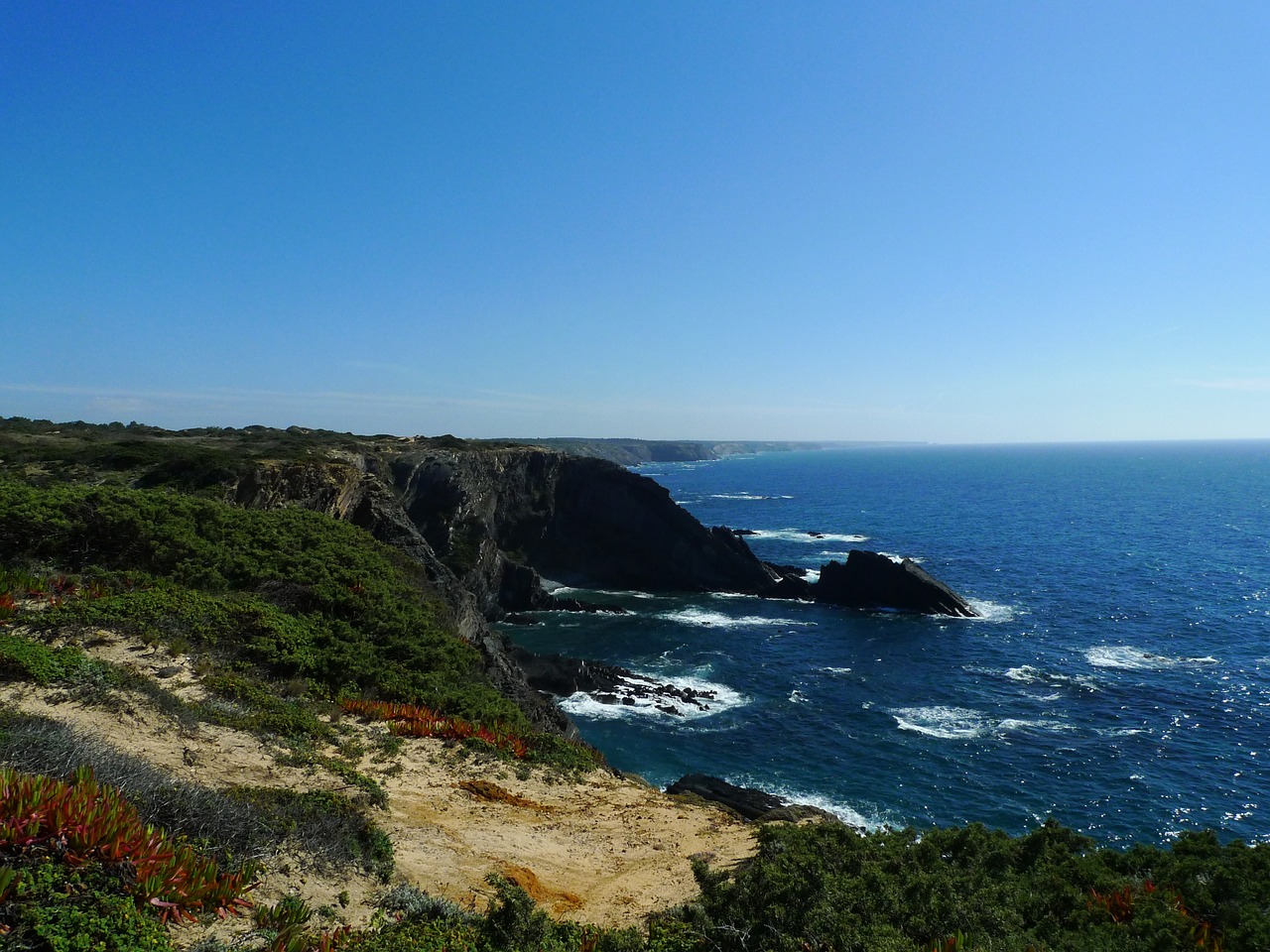 coastline ocean sea free photo