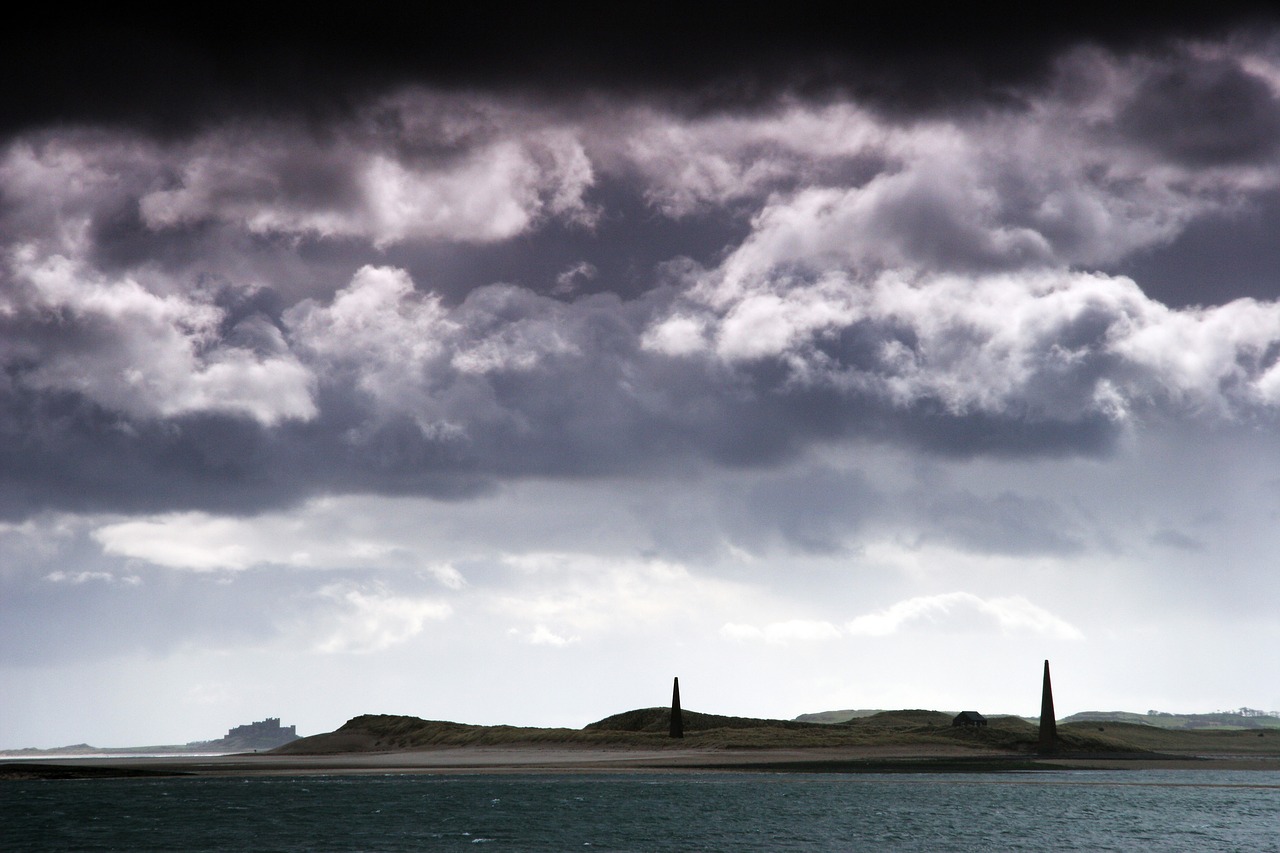 coastline northumberland sea free photo