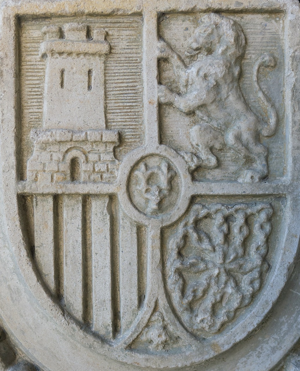 coat of arms spain stone free photo