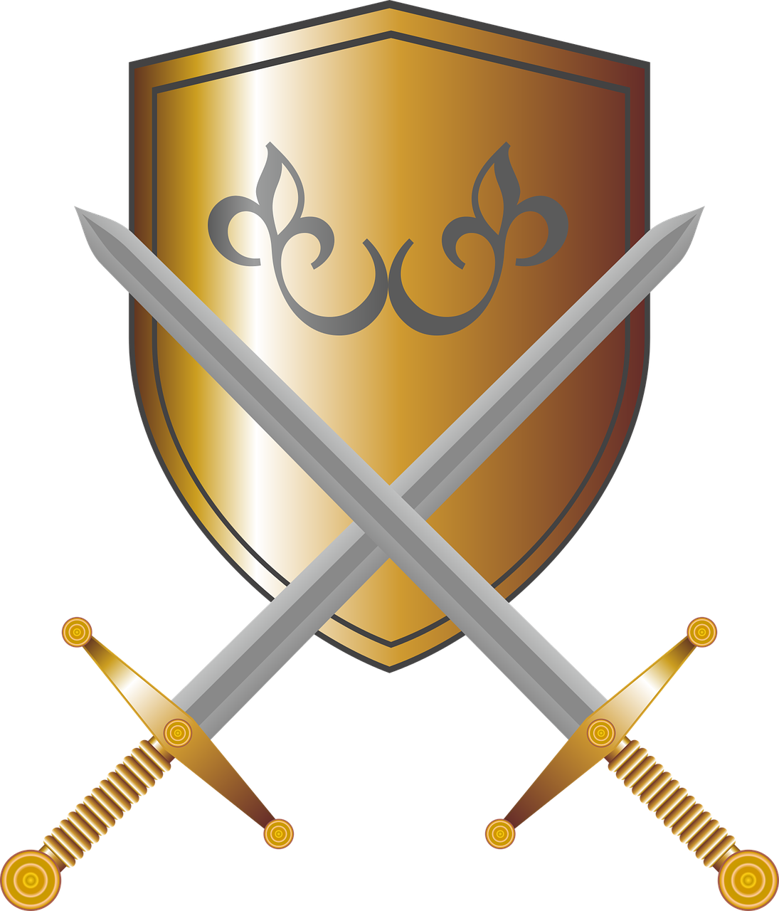 coat of arms shield swords free photo