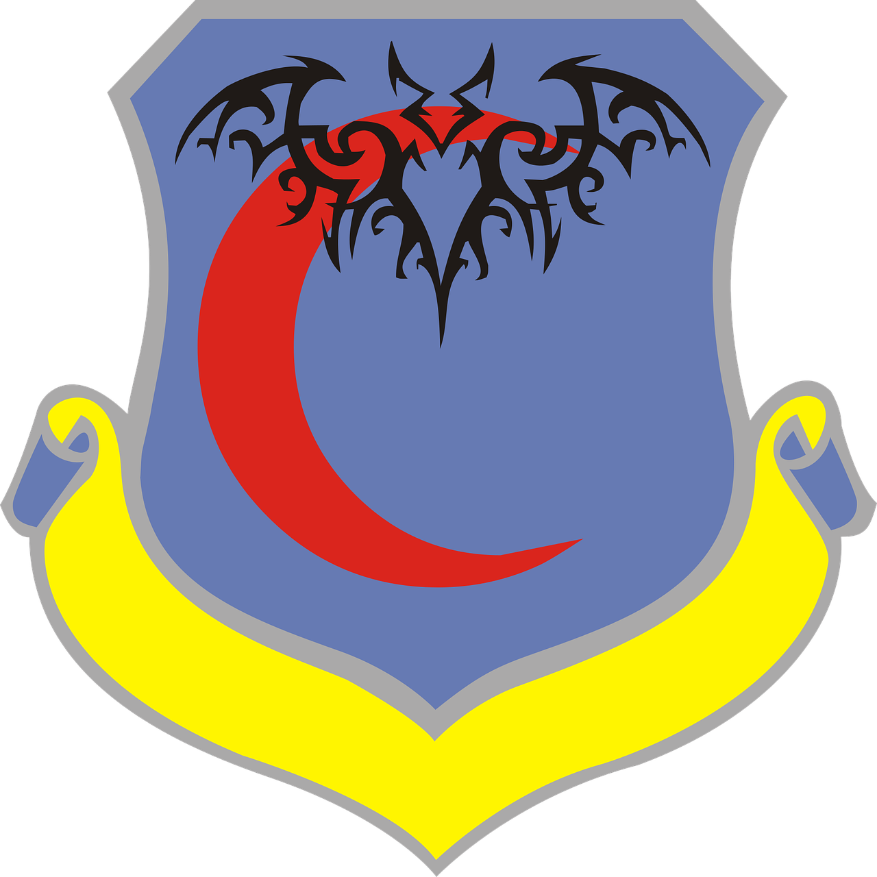 coat of arms bat moon free photo