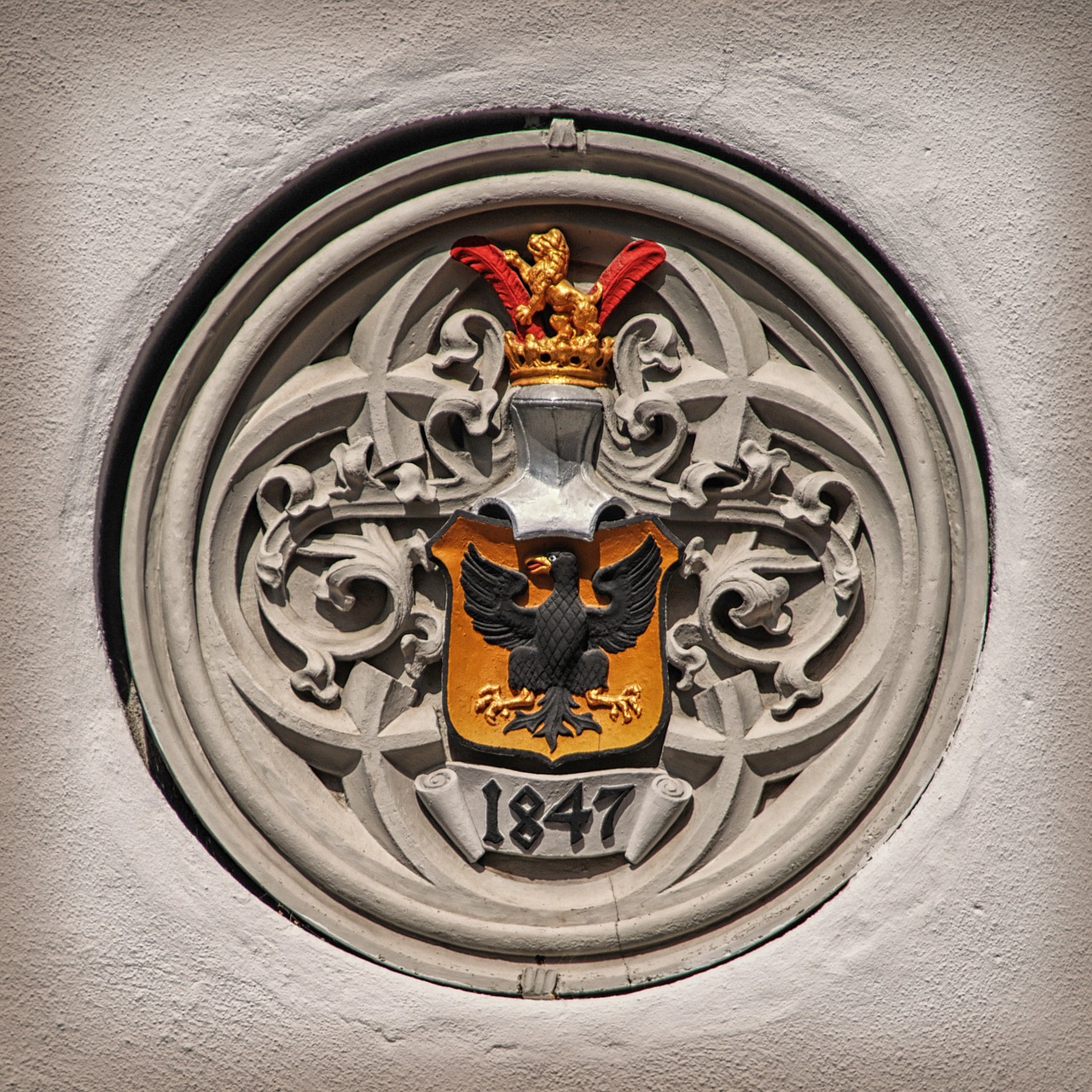 coat of arms adler lion free photo