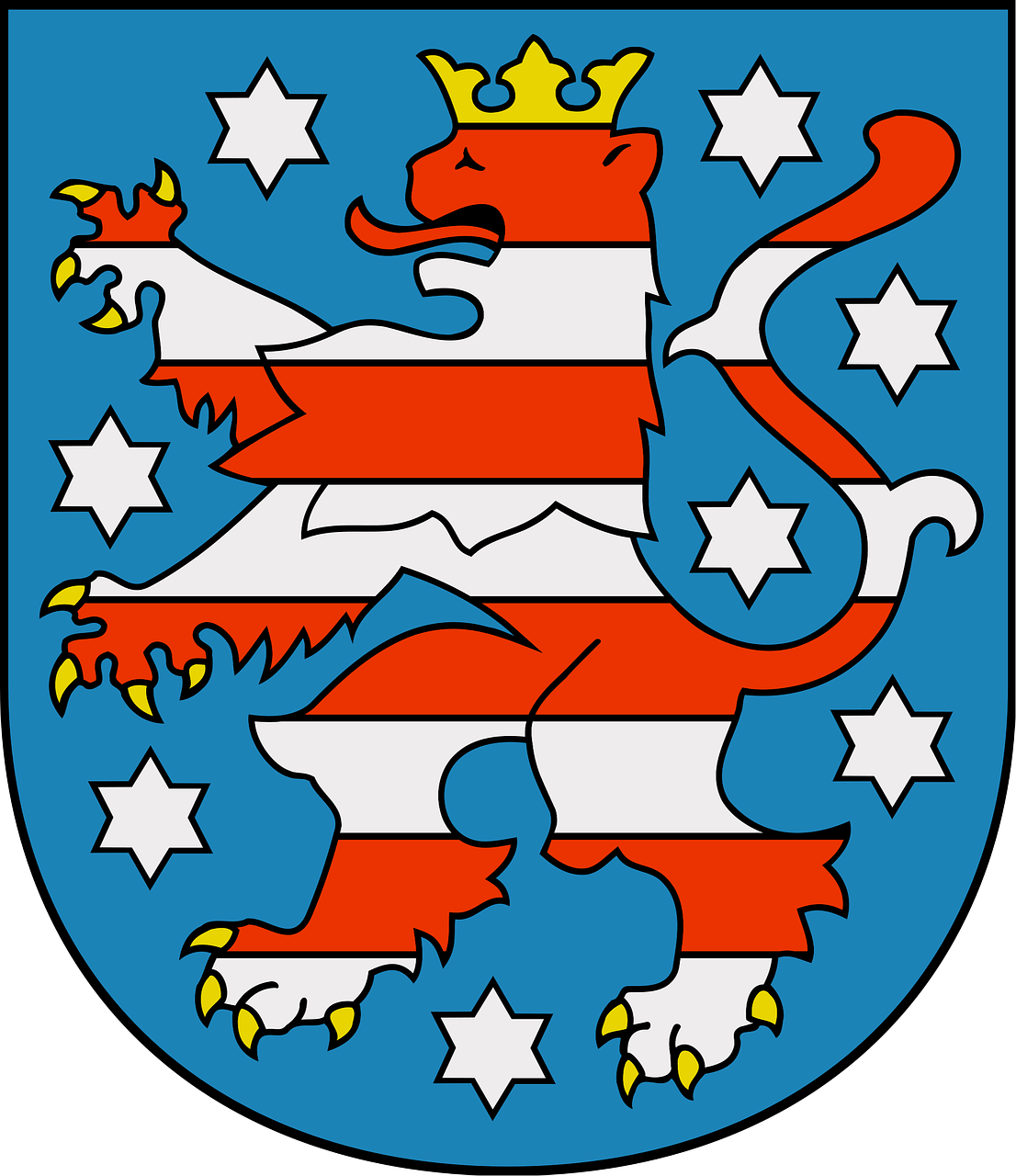 coat of arms thuringia emblem free photo