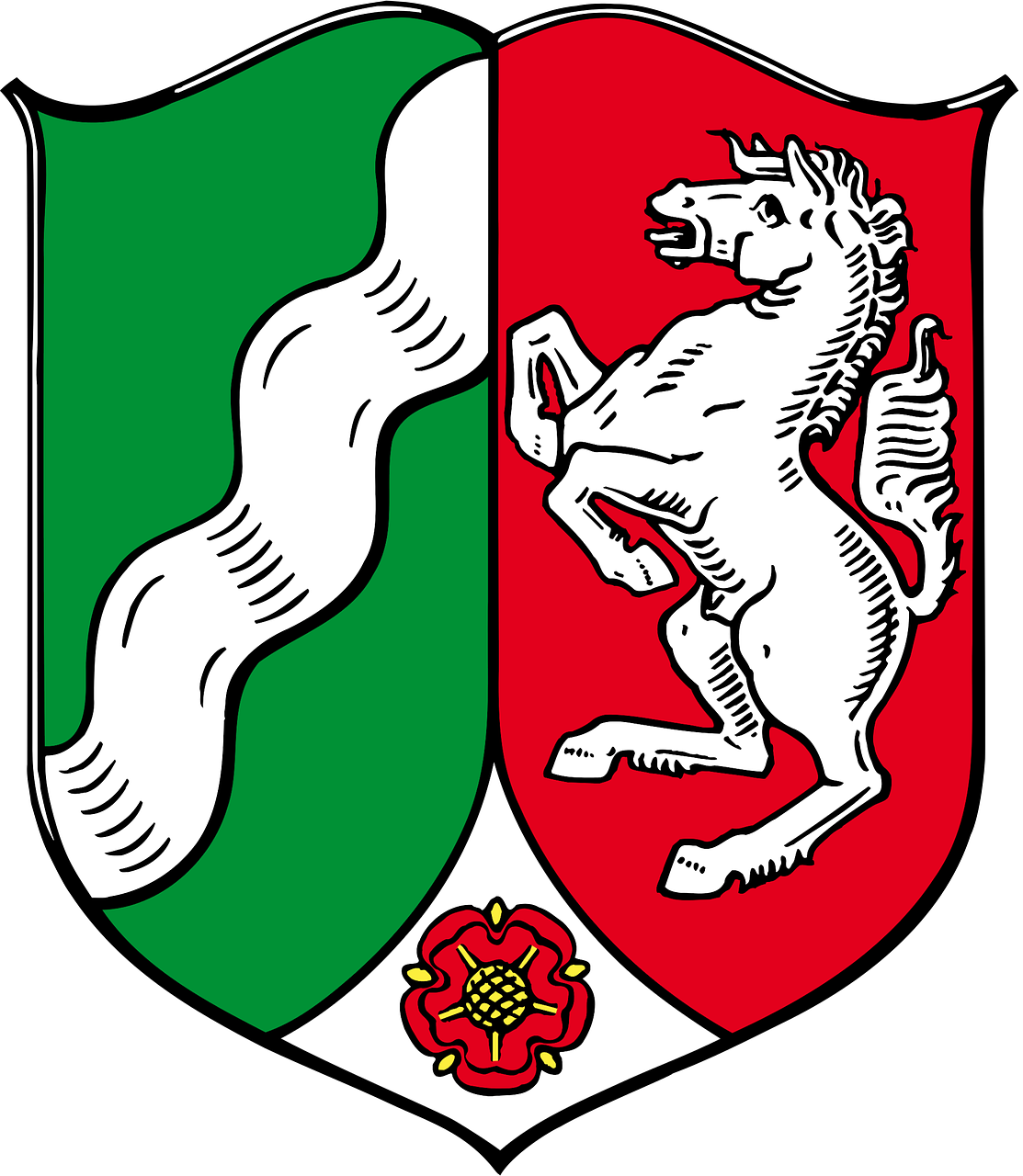 coat of arms north rhine-westphalia german free photo