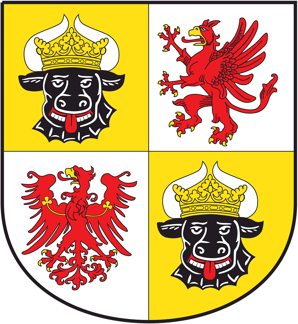 coat of arms mecklenburg-western pomerania german free photo