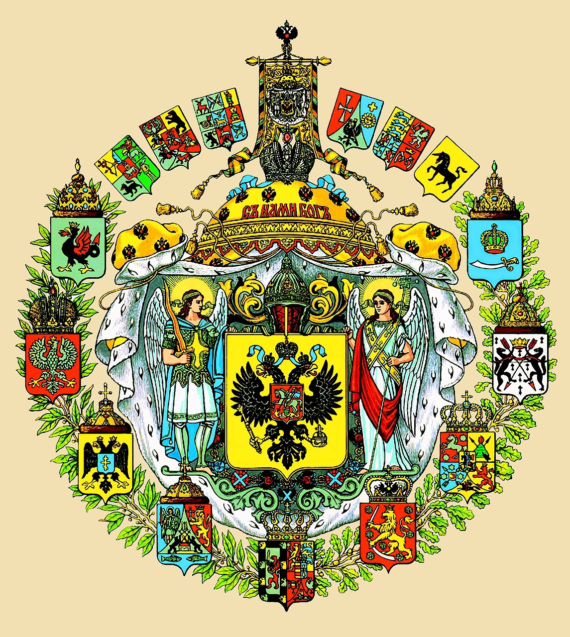coat of arms of the russian empire heraldry russia free photo