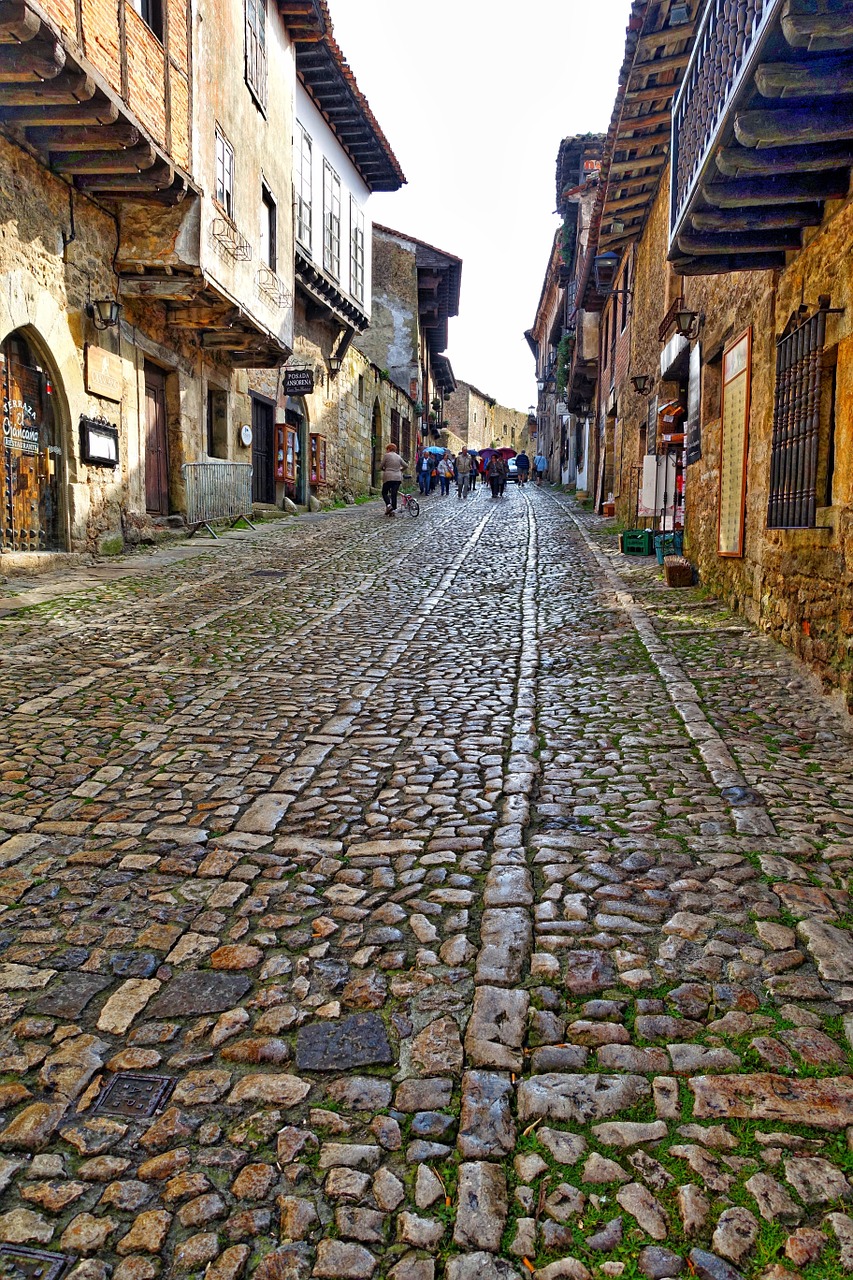 cobblestone street road free photo