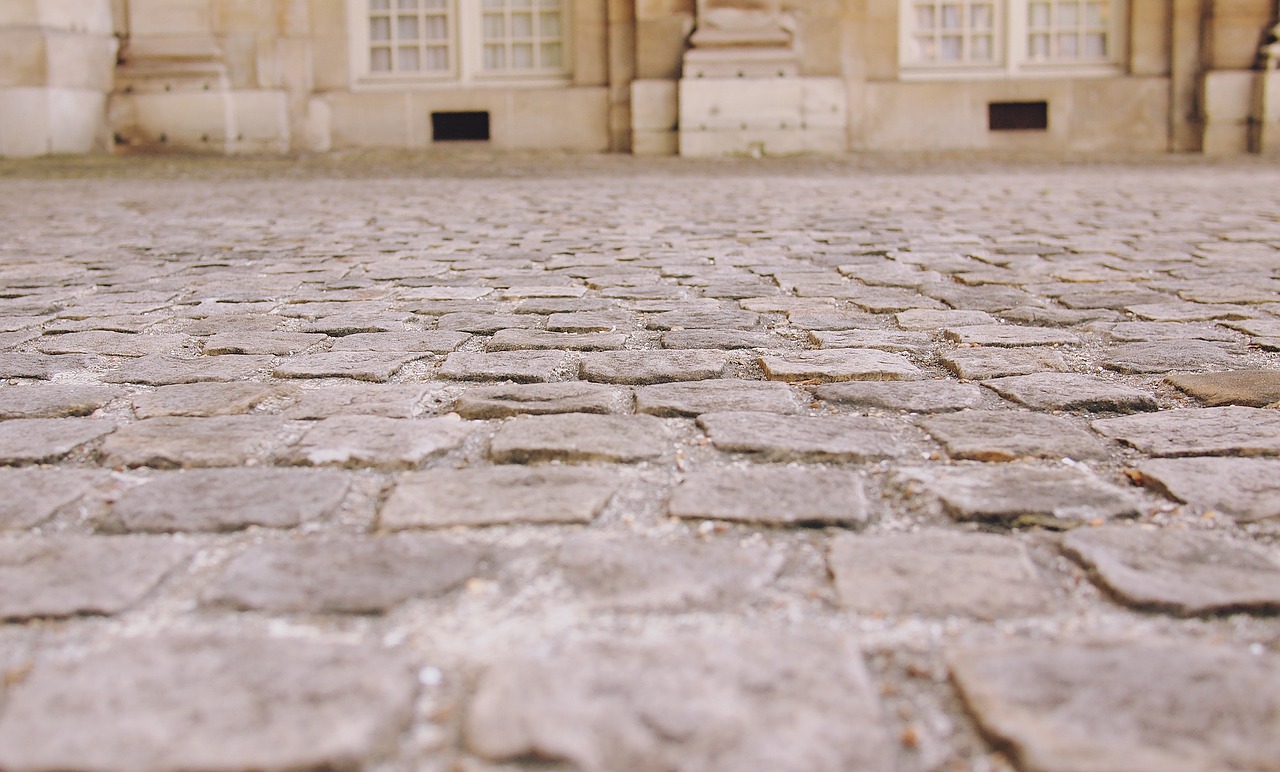 cobblestone street road free photo