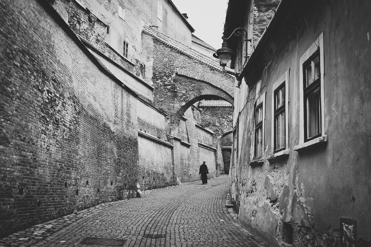 cobblestone street road free photo