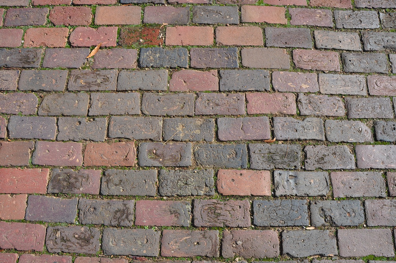 cobblestone brick road free photo