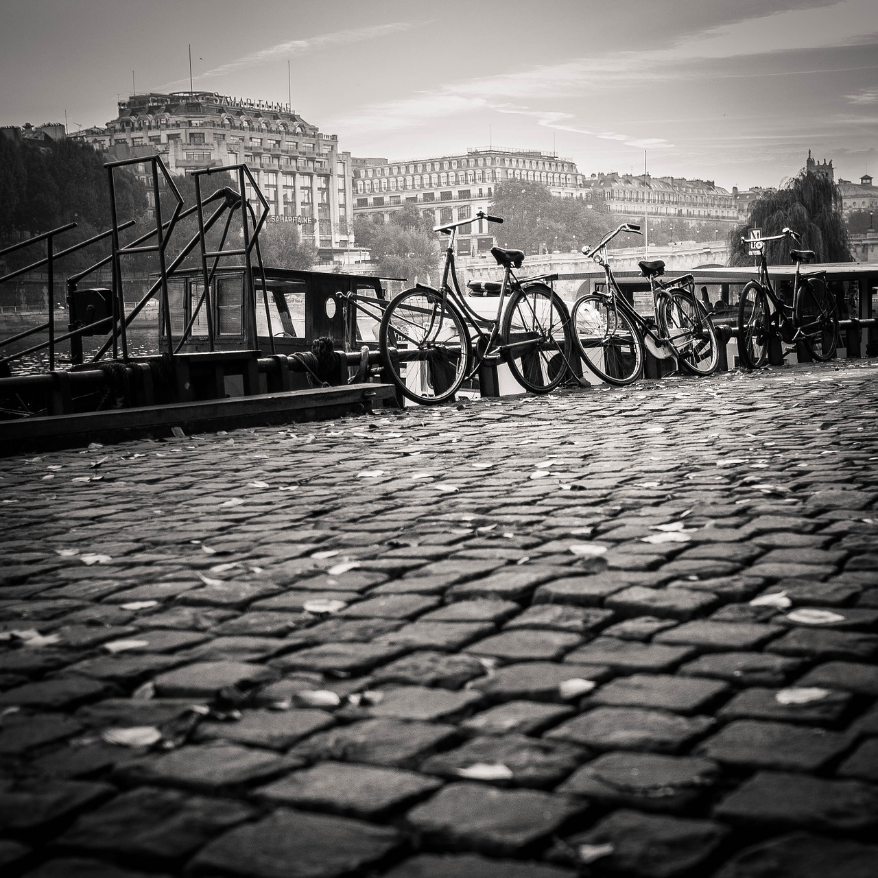 cobblestone bikes bicycles free photo