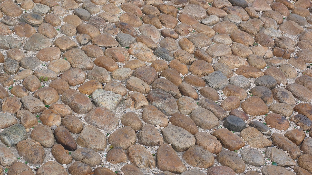 cobblestones road away free photo