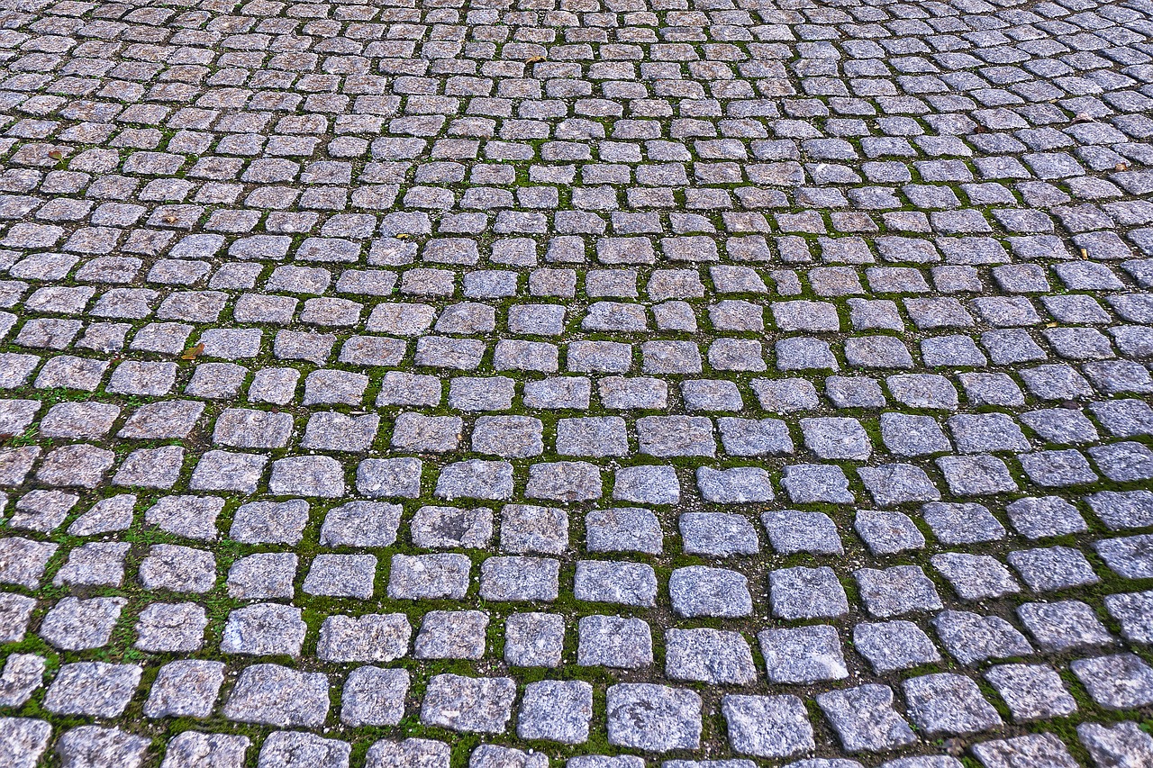 cobblestones paving stones patch free photo