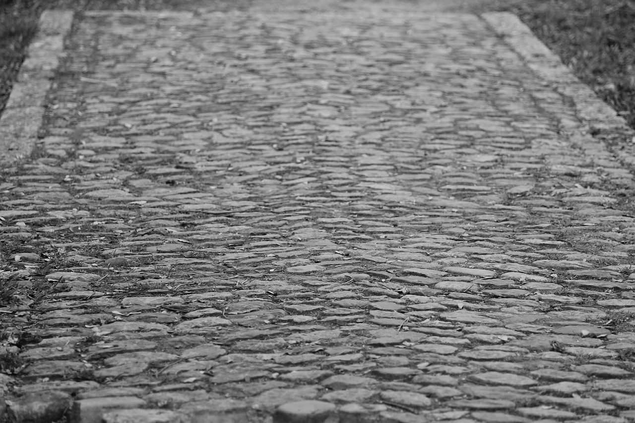 cobblestones away paved free photo