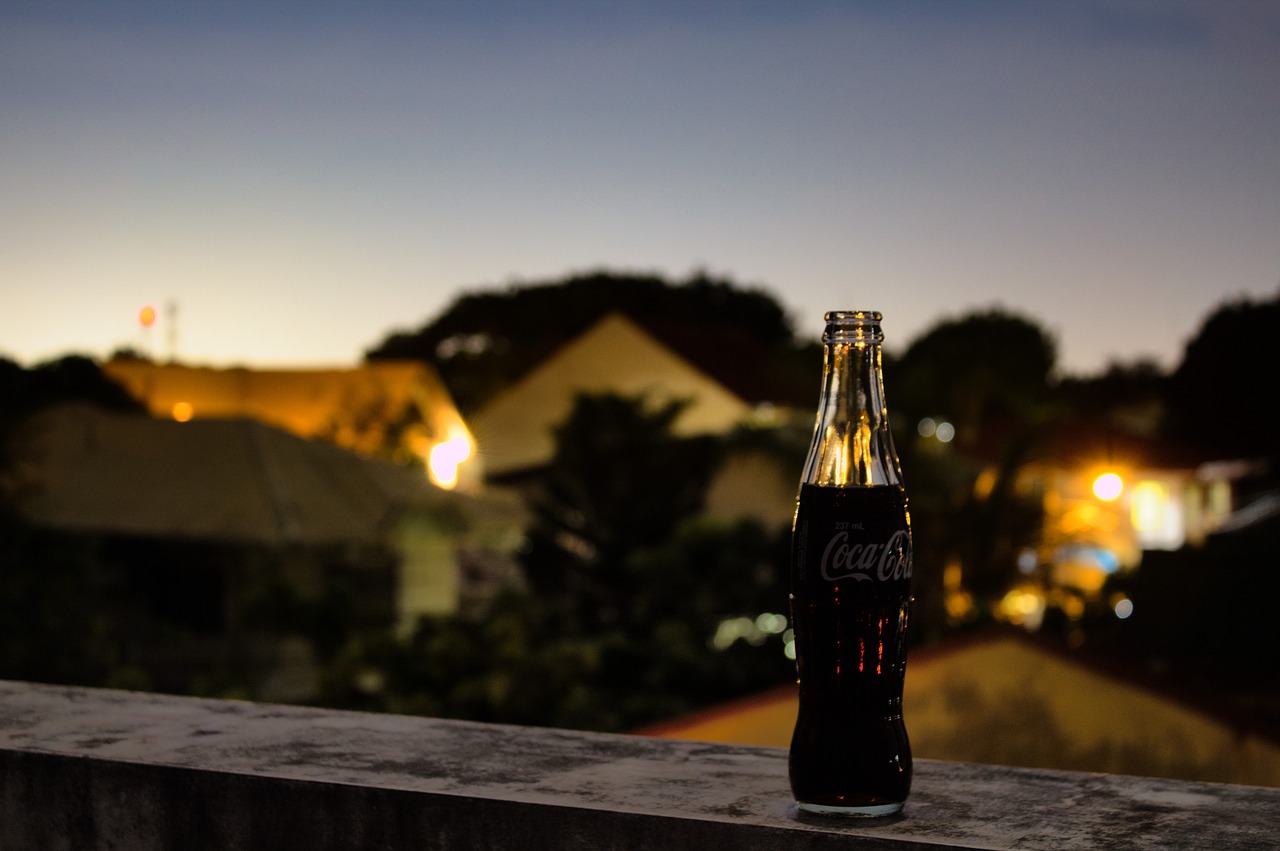 coca cola  outside  night free photo
