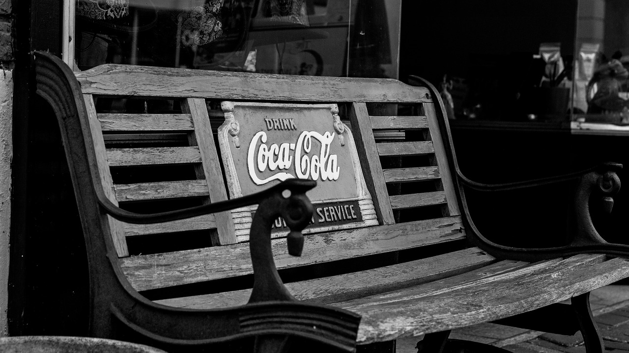 coca cola bench antique bench old fashioned bench free photo