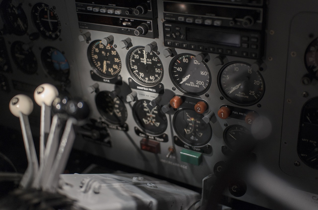 cockpit flight controls free photo