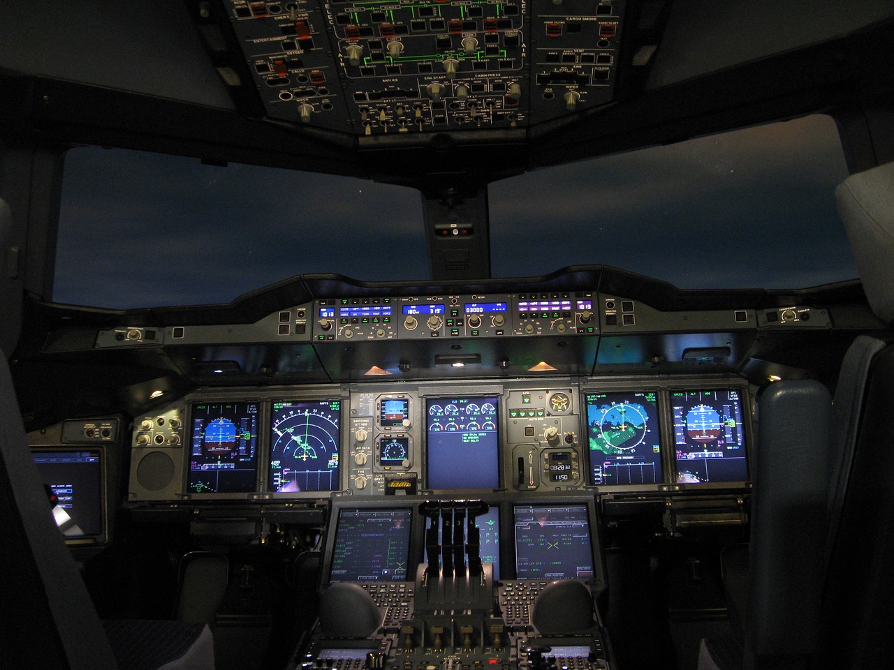 cockpit aircraft a380 free photo