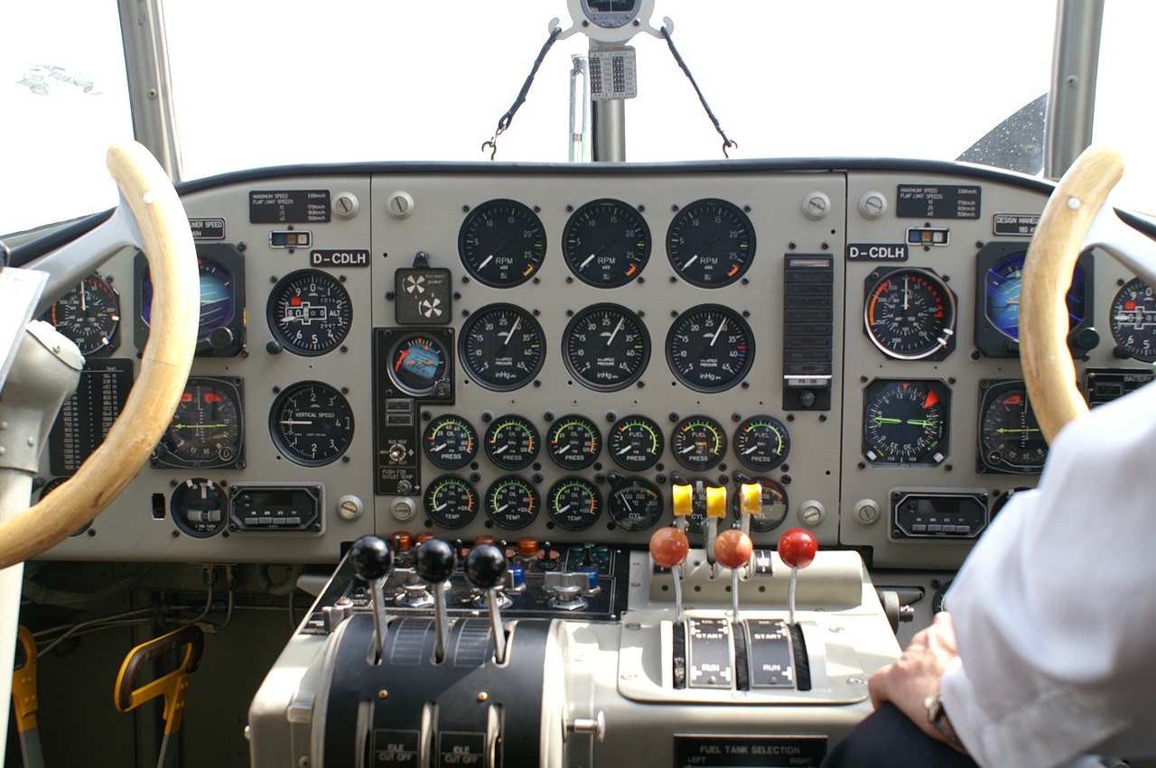 cockpit technology aircraft free photo