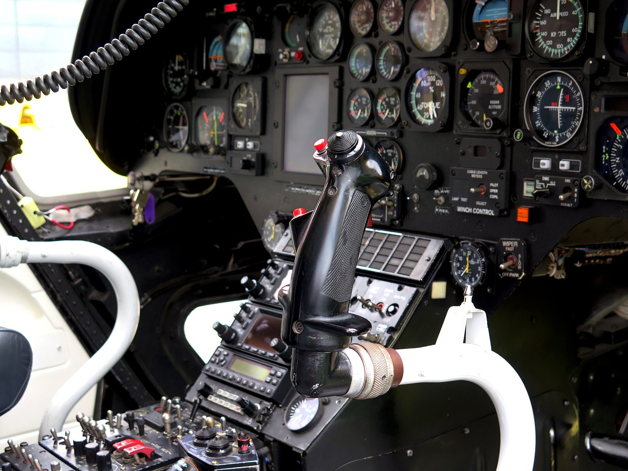 cockpit helicopter control free photo