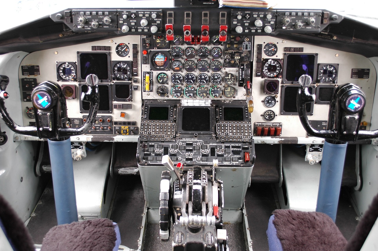 cockpit airplane controls free photo