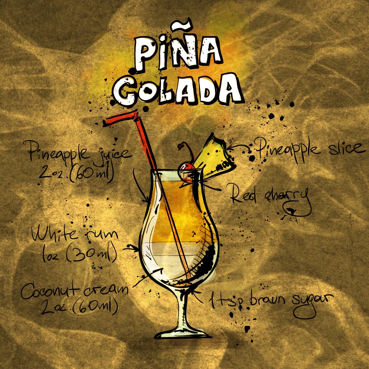 cocktail pina colada alcohol free photo