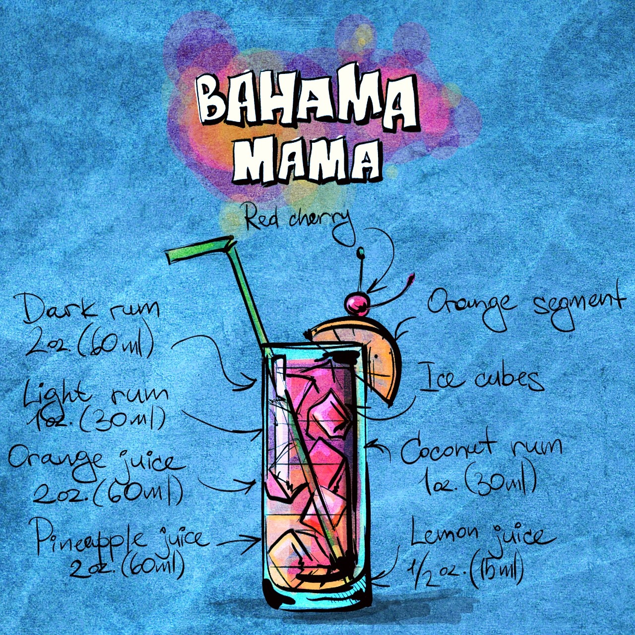 cocktail bahama mama alcohol free photo