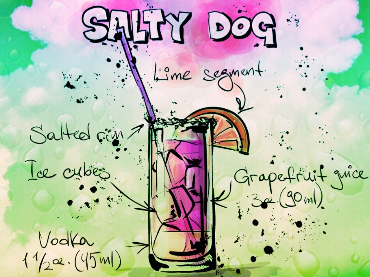 cocktail salty dog alcohol free photo