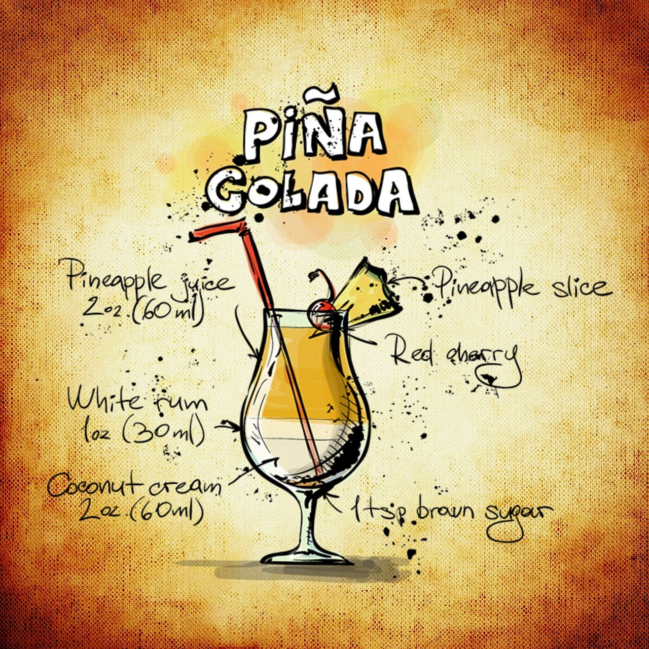 cocktail pina colada party free photo