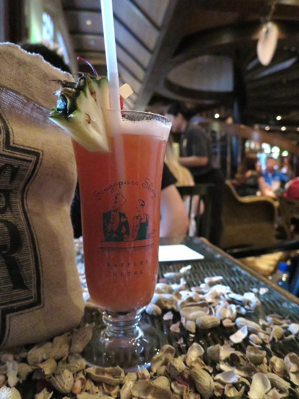 cocktail singapore sling raffles hotel free photo