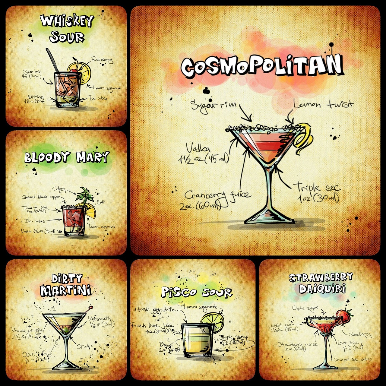 cocktails beverages alcohol free photo